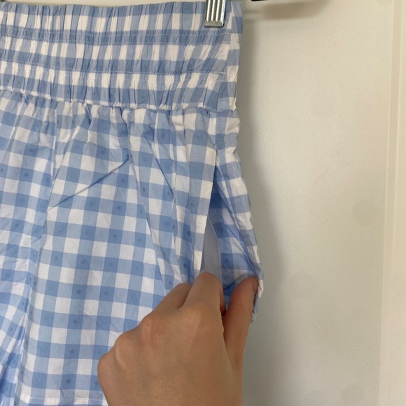 NWOT Hill House 100% cotton Livie Nap Shorts in Blue Clip Dot Check Size XS - Picture 6 of 9